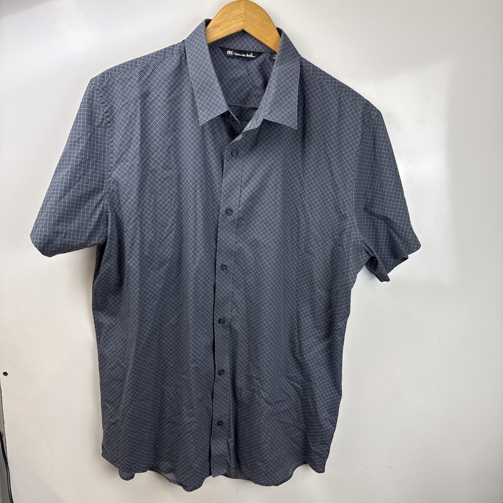 Travis Matthew Mens Short Sleeve Button Up Size Xl Dark Grey